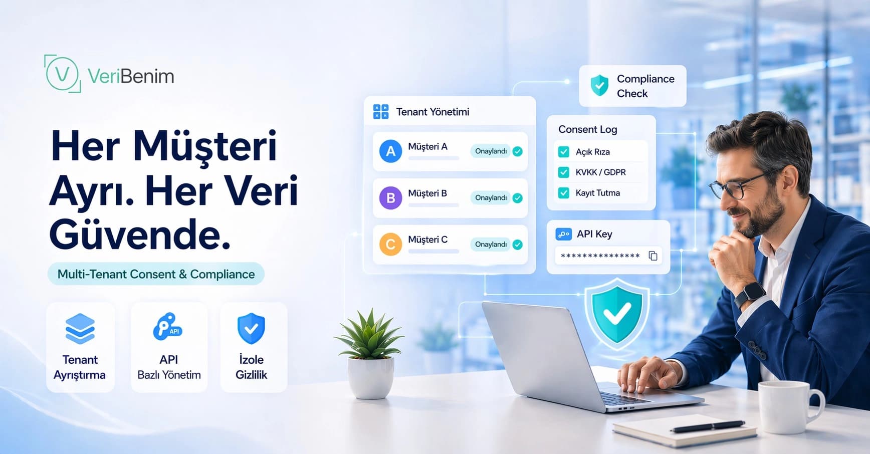 B2B SaaS Platformlarında KVKK Kabusu ve Veribenim Çözümü: Multi-Tenant Veri Ayrıştırma ve API ile İzole Çerez Yönetimi
