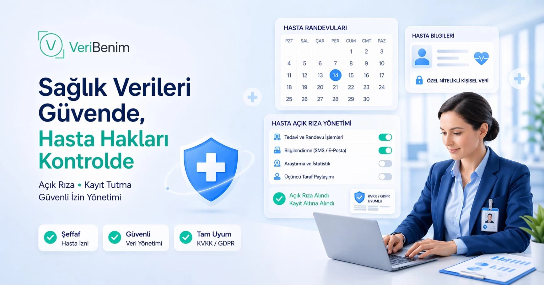 Sağlık Sektöründe KVKK Kabusu ve Veribenim Çözümü: Klinik & Hastane Randevu Sistemleri için Açık Rıza Yönetimi